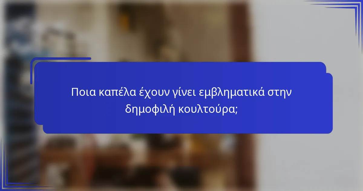 Ποια καπέλα έχουν γίνει εμβληματικά στην δημοφιλή κουλτούρα;